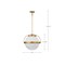 Nuvo Lakeshore 1-Light Large Pendant Natural Brass White Opal Glass 60/7785 - alternate 2